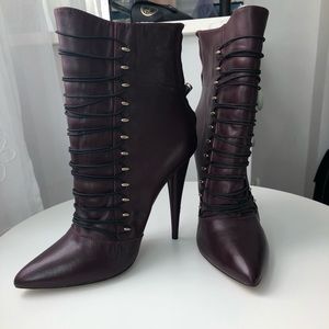 New wine color boots